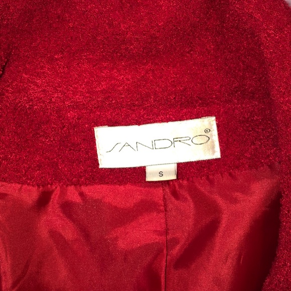 NWOT Red Sandro Sherpa Coat Sz S - Picture 3 of 4